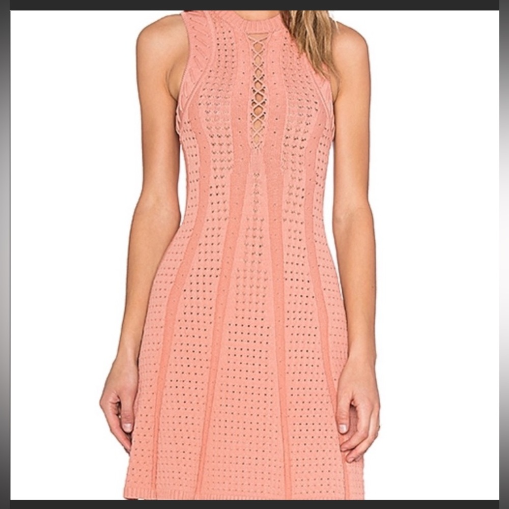Ronny Kobo Peach Mini Dress